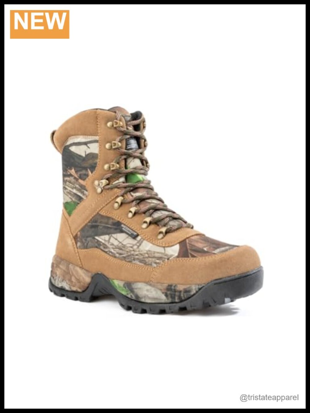 Men's Waterproof Insulated Leather Hunting Boots 8" Lightweight Anti-Slip Work